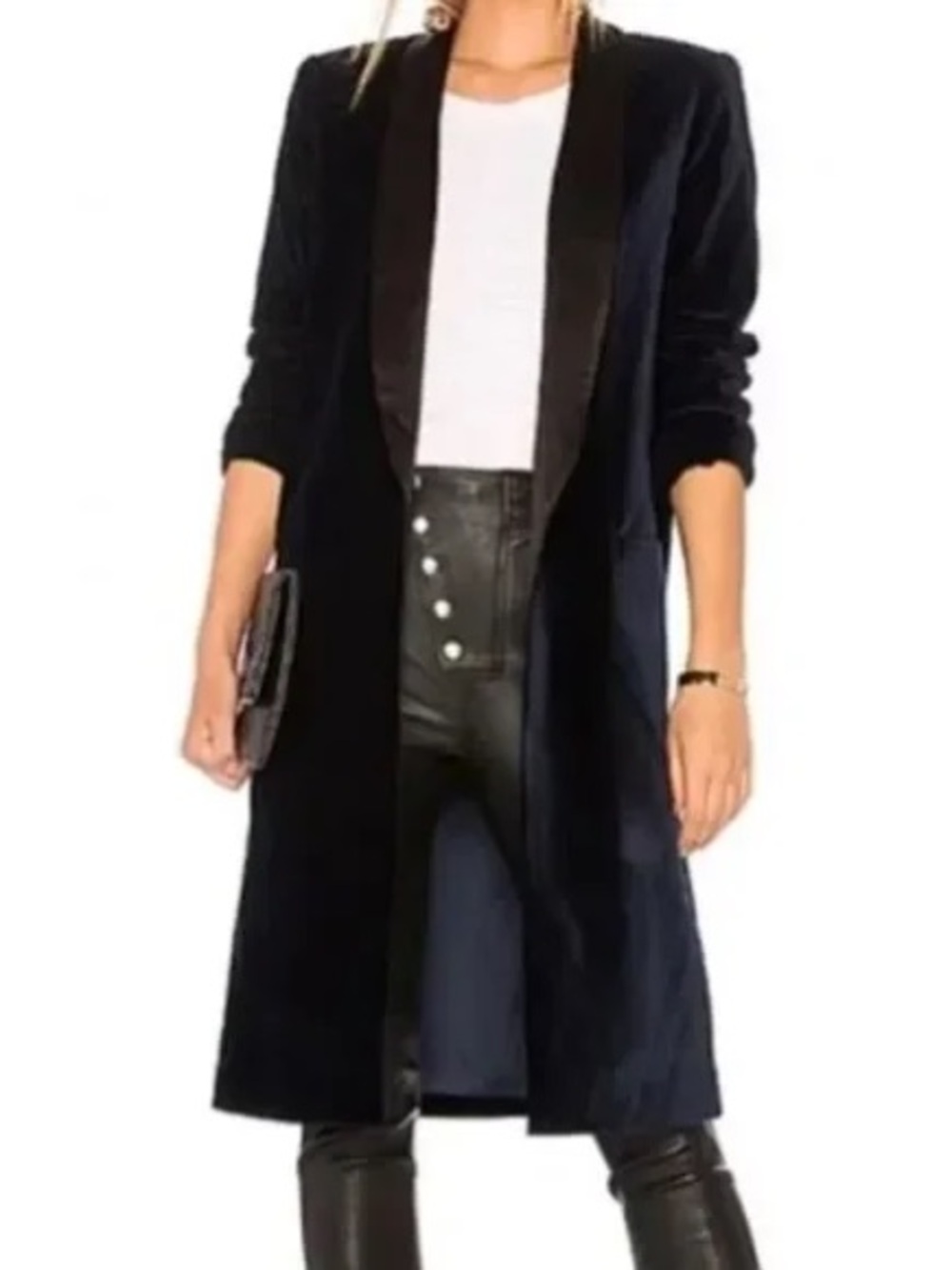NWT Alice + Olivia Black Velvet Jacket